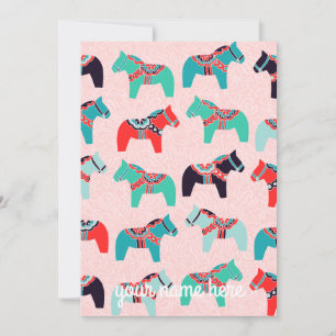 Personalized Dala Horses Notecards