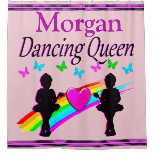 PERSONALIZED DANCING QUEEN SHOWER CURTAIN