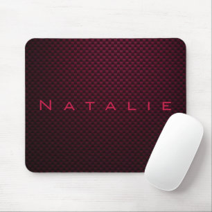 Personalized Dark Purple carbon fiber patterned Mouse Pad