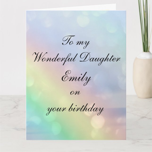 Personalized Daughter Birthday Card (Front)