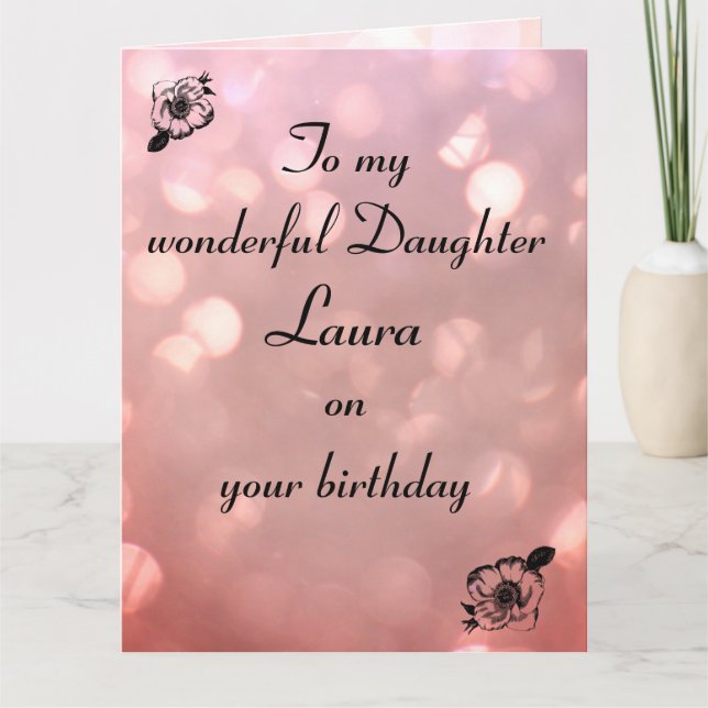 Personalized Daughter Birthday Card (Front)
