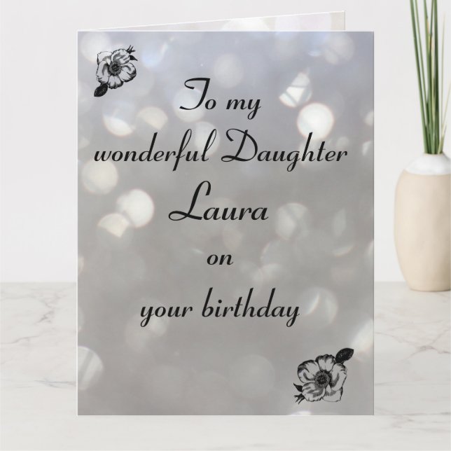Personalized Daughter Birthday Card (Front)