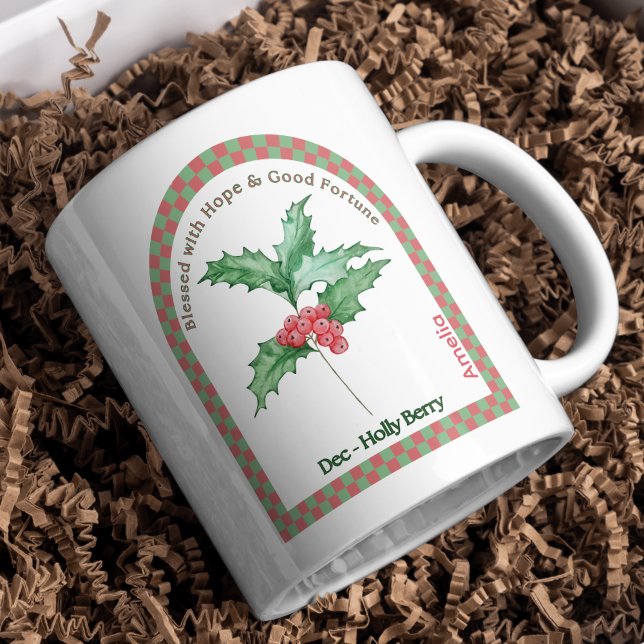 Personalized December Birth Month Flower Coffee Mug (Creator Uploaded)