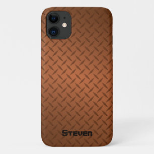 Personalized Deep Copper Diamond Plate Case-Mate iPhone Case
