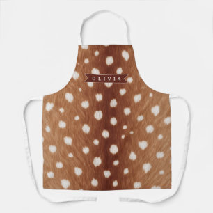 Personalized Deer Print Neutral Aesthetic Gifts Apron