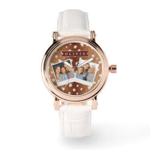 Personalized Deer Print Neutral Aesthetic Gifts Watch