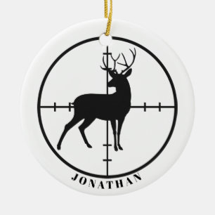 Personalized Deer Target Ceramic Tree Decoration
