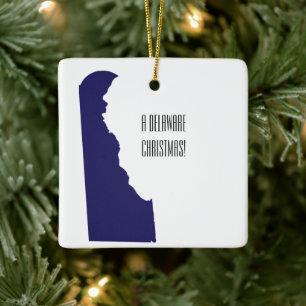 Personalized Delaware Christmas Ornament