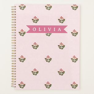 Personalized Delicate Botanical Floral Romantic Planner