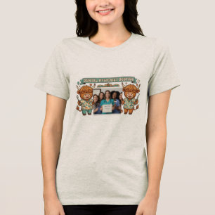 Personalized Dental Hygienist Besties Highland Cow Tri-Blend Shirt