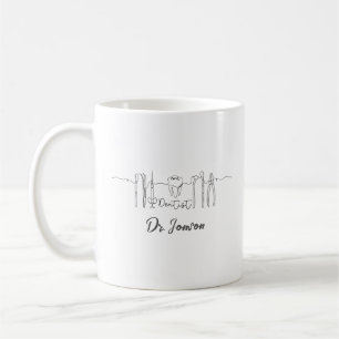Personalized Dentist Custom Name Happy Dentist Coffee Mug