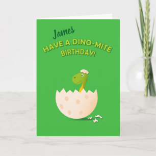 Personalized Dino birthday card