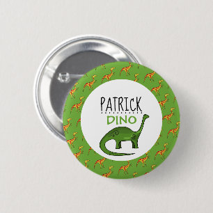 Personalized Dino Name, Dinosaur 6 Cm Round Badge