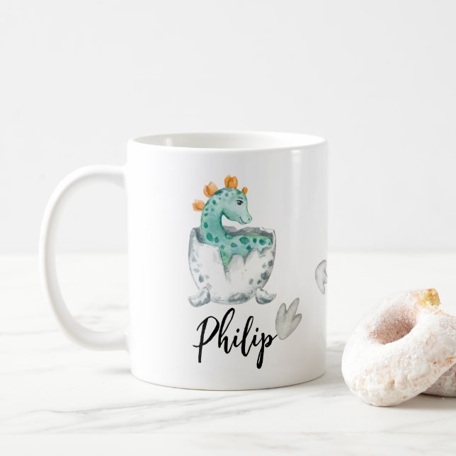 Personalized Dinosaur mug  (With Donut)