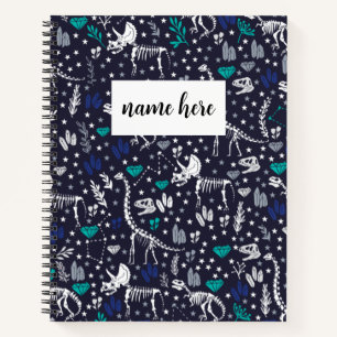 Personalized Dinosaur Skeletons Notebook