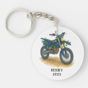 Personalized Dirt Bike Christmas Motorcycle Boys Key Ring
