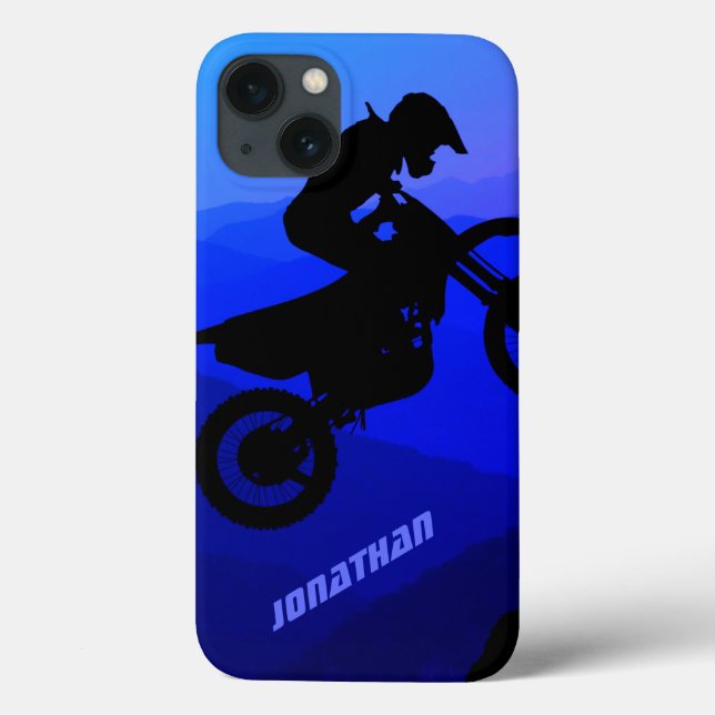 Personalized Dirt Bike Night Ride Motocross Case-Mate iPhone Case (Back)