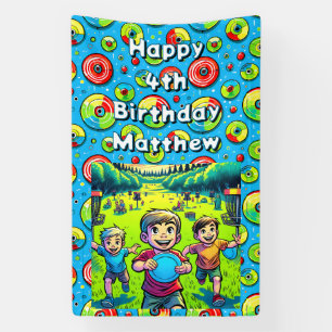 Personalized Disc Golf Boy's Birthday Banner