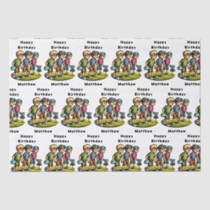 Personalized Disc Golf Boy's Birthday Tissue Paper