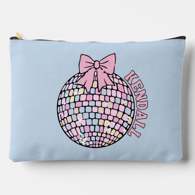 PERSONALIZED DISCO BALL COSMETIC BAG  (Front)
