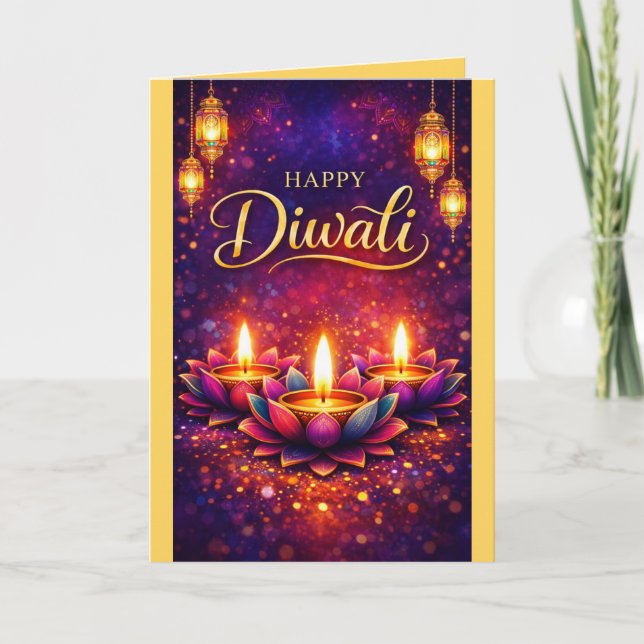 Personalized Diwali Celebration Festival Card (Front)