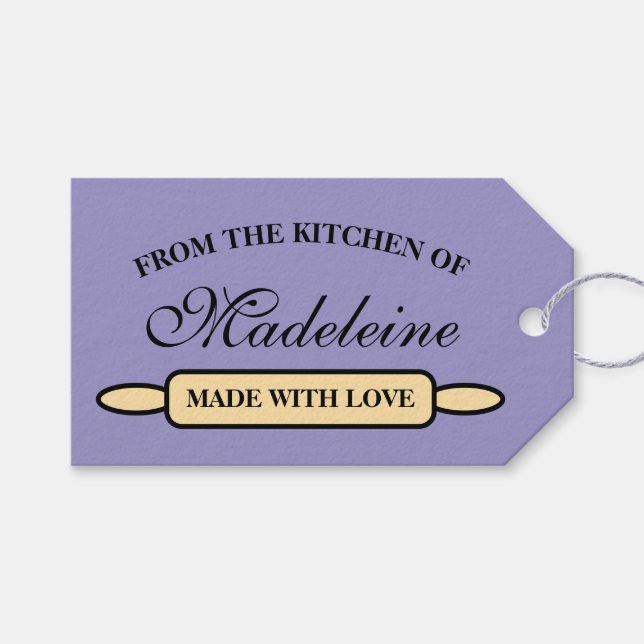 Personalized diy homemade gift tag labels (Front (Horizontal))