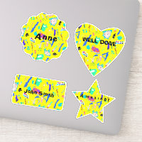 Personalized Dizzy Back to School Stickers