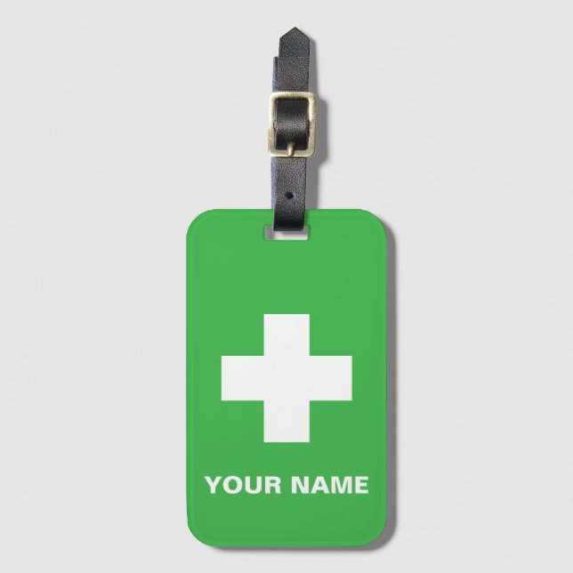 Personalized Doctor Medical Equipment Luggage Tag (Front Vertical)