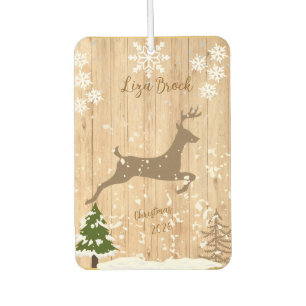 Personalized doe Christmas bauble Car Air Freshener