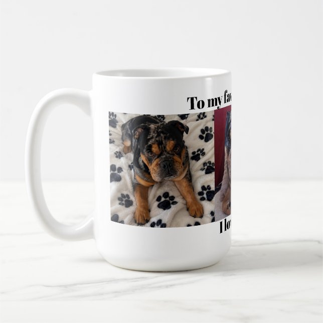 PERSONALIZED DOG DAD PHOTO  COFFEE MUG (Left)