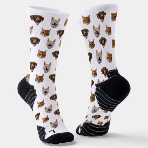 Personalized Dog Face, Dog Cat Mom Photo Gift  Socks