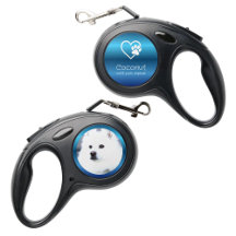 Personalized Dog Leash Blue 'sniff, pull, repeat'