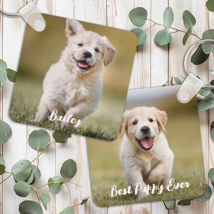 Personalized Dog Lover Custom Modern Pet Photo Key Ring