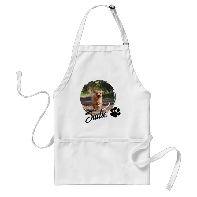 Personalized Dog Lover Gift - Custom Photo & Name Standard Apron (Front)