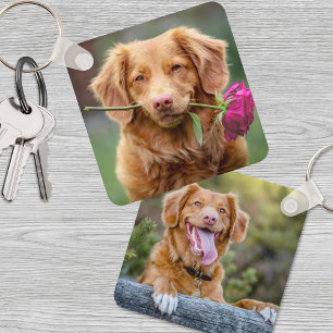 Personalized Dog Lover Keepsake Pet Photo Key Ring