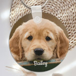 Personalized Dog Lover Simple Modern Pet Photo Key Ring<br><div class="desc">Carry your pet with you everywhere you go with this custom pet photo keychain ! A must have for every dog mom and dog dad ! 
Personalized Dog Lover Simple Modern Pet Photo keychain</div>