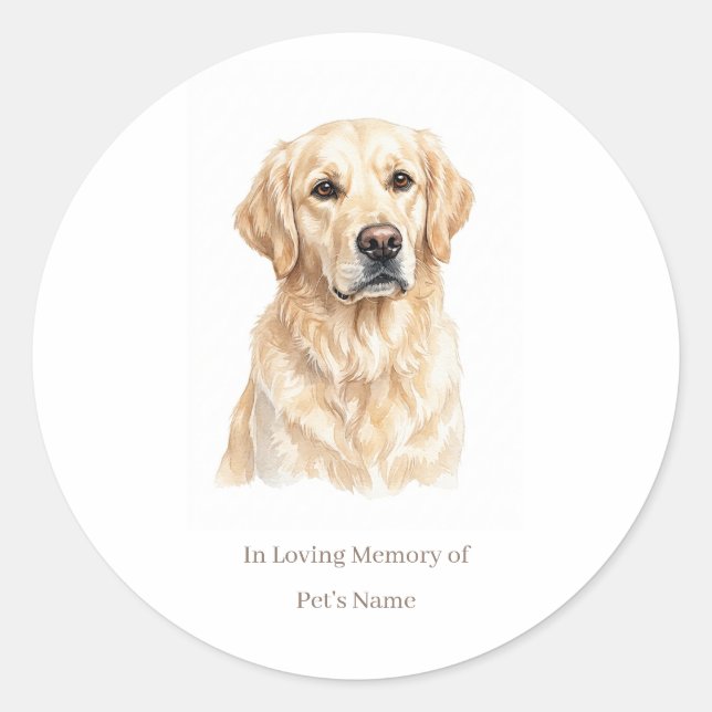 Personalized Dog Memorial Sticker with Editable Pe (Front)
