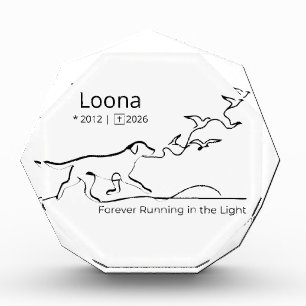 Personalized Dog Memorial Sympathy Line Art Photo Block