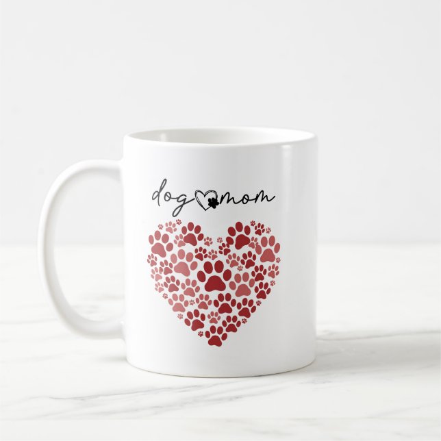 Personalized Dog Mom – Custom Name Mother’s Day Coffee Mug (Left)