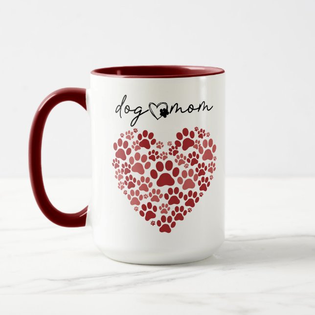 Personalized Dog Mom – Custom Name Mother’s Day Mug (Left)