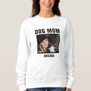 Personalized Dog Mom Custom Photo Sweatshirt