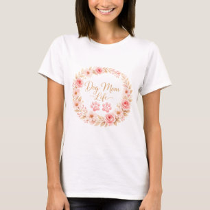 Personalized Dog Mom Life Floral Shirt – Custom Cu