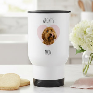 Personalized Dog Mom Travel   Custom Pet Photo Mug
