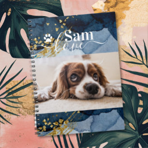 Personalized Dog Monogram Name Pet Photo  Notebook