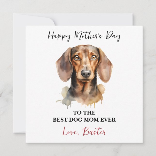 Personalized Dog Name – Happy Mother’s Day  Card (Front)