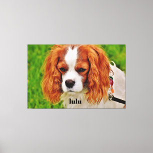 Personalized Dog Photo and Text Canvas Print