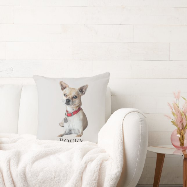 Personalized Dog Photo | Custom Pet Name  Cushion (Couch)