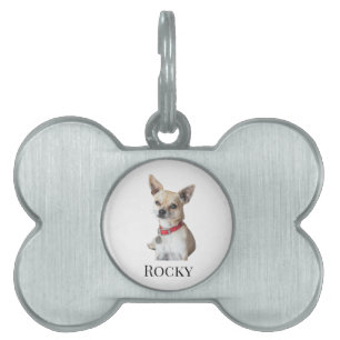 Personalized Dog Photo Custom Pet Name ID Tag