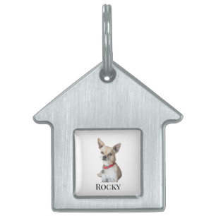 Personalized Dog Photo Custom Pet Name ID Tag