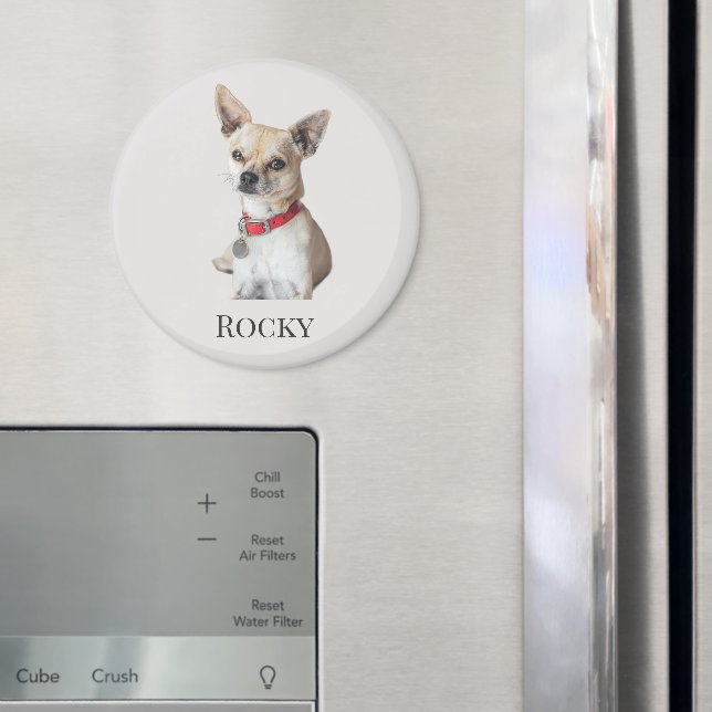 Personalized Dog Photo | Custom Pet Name  Magnet (In Situ (Fridge))